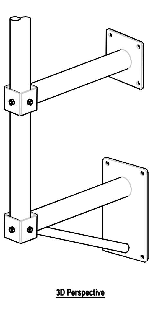 WEC Tubular Mounted Wall Pole - WP Range